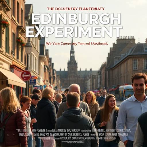 Poster for 'The Edinburgh Experiment', a social documentary exploring innovative approaches to community development in Edinburgh.